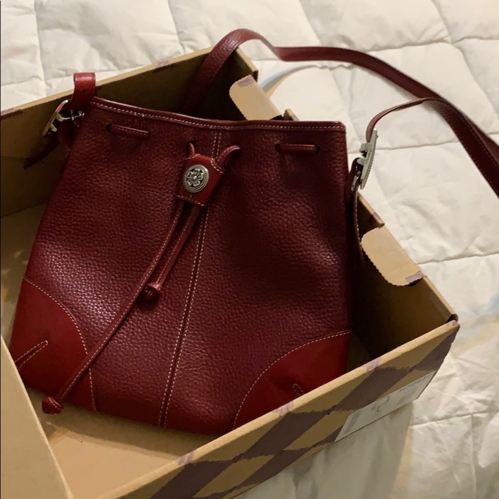 Medium size Brighton shoulder bag with box.